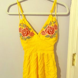 Forever 21 Yellow Summer Romper Never Worn!